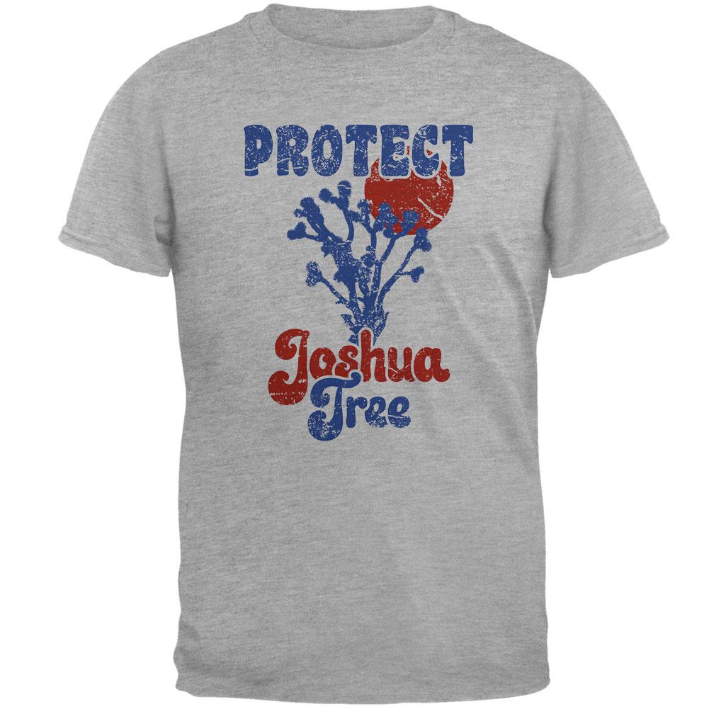 National Park Retro 70s Landscape Protect Joshua Tree Mens Soft T Shirt Men's T-Shirts Old Glory 2XL Grey 