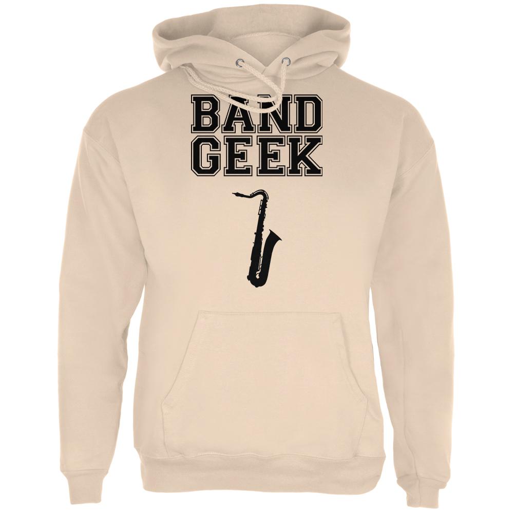 Band Geek Saxophone Mens Hoodie Men's Hoodies Old Glory SM Brown 