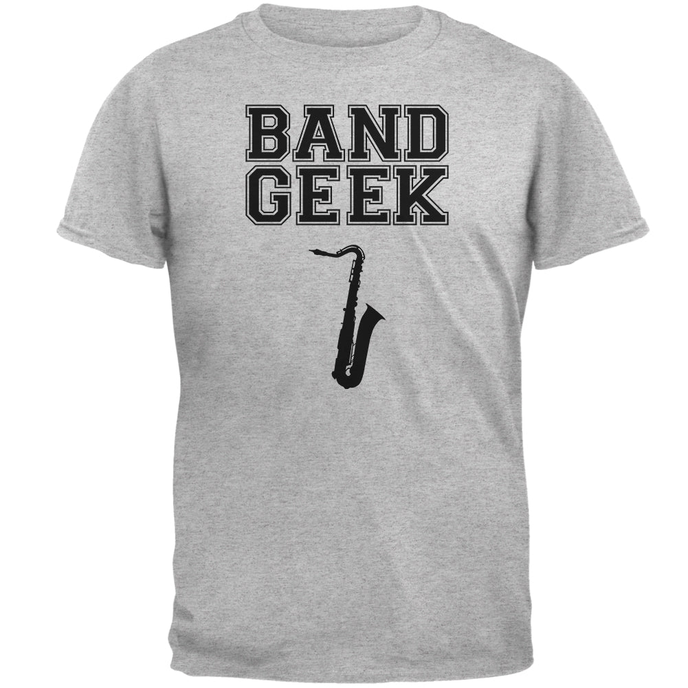 Band Geek Saxophone Mens T Shirt Men's T-Shirts Old Glory 2XL Heather 