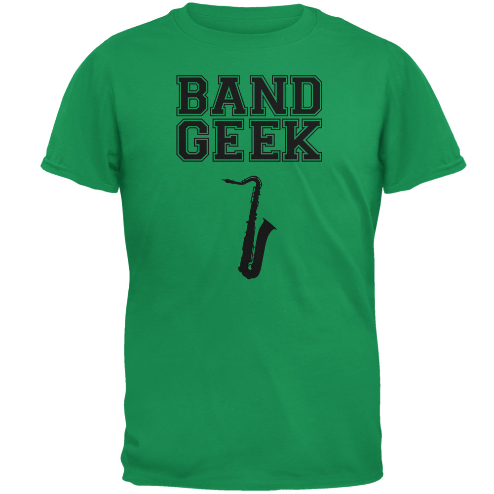 Band Geek Saxophone Mens T Shirt Men's T-Shirts Old Glory 2XL Irish Green 