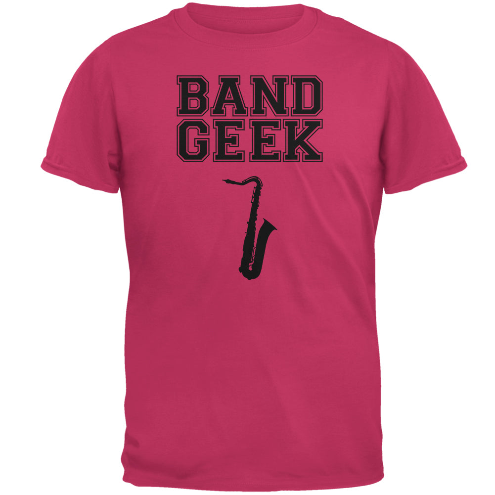 Band Geek Saxophone Mens T Shirt Men's T-Shirts Old Glory 2XL Pink 