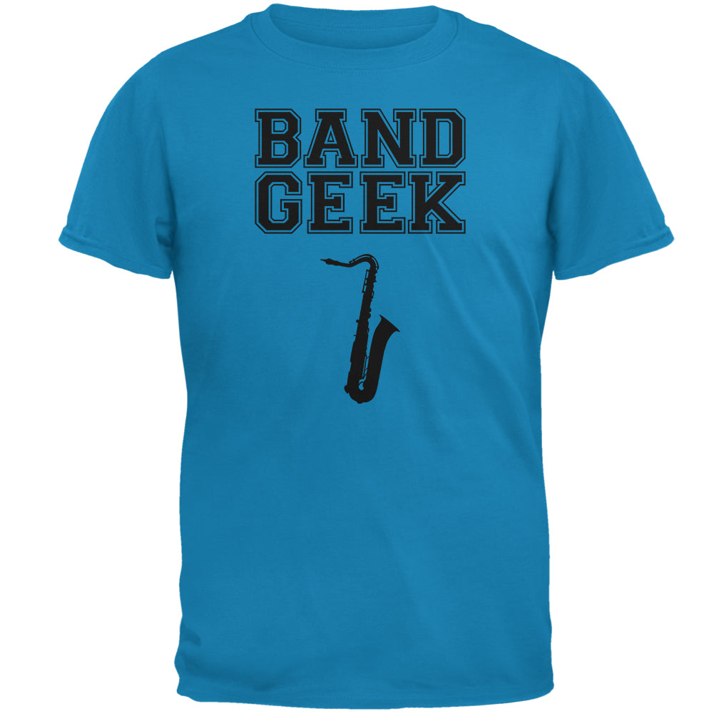 Band Geek Saxophone Mens T Shirt Men's T-Shirts Old Glory 2XL Sapphire 