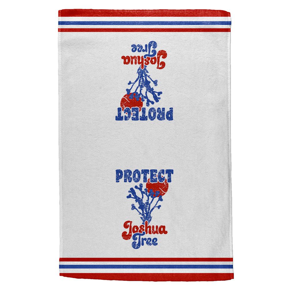 National Park Retro 70s Landscape Protect Joshua Tree All Over Hand Towel Hand Towel Old Glory OS White 