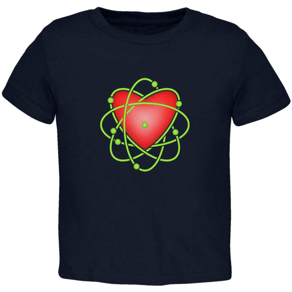 I Love Science Atomic Heart Toddler T Shirt Toddler T-Shirts Old Glory 2T Navy 