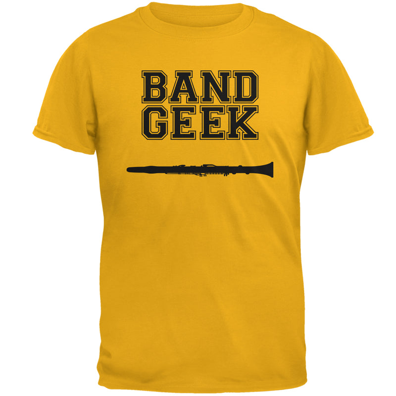 Band Geek Clarinet Mens T Shirt Men's T-Shirts Old Glory 2XL Gold 