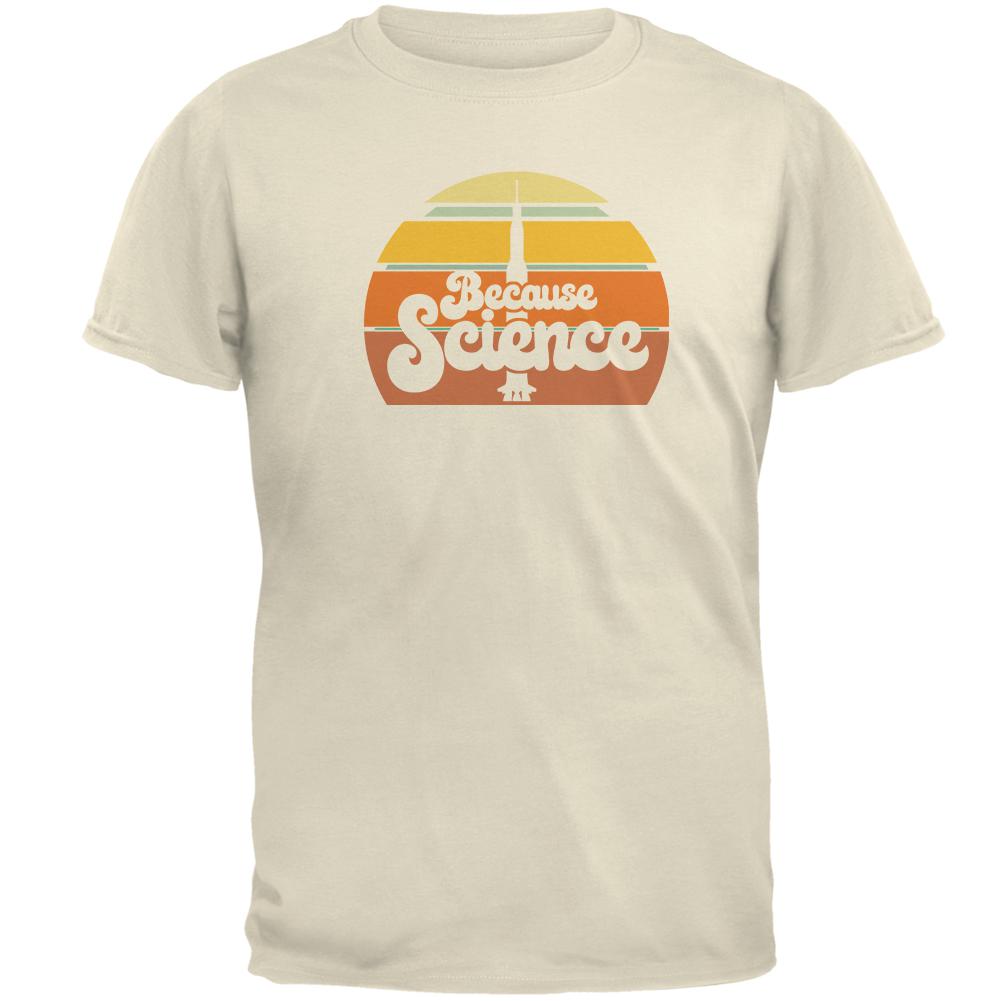 Seventies Retro Because Science Mens T Shirt Men's T-Shirts Old Glory 2XL White 