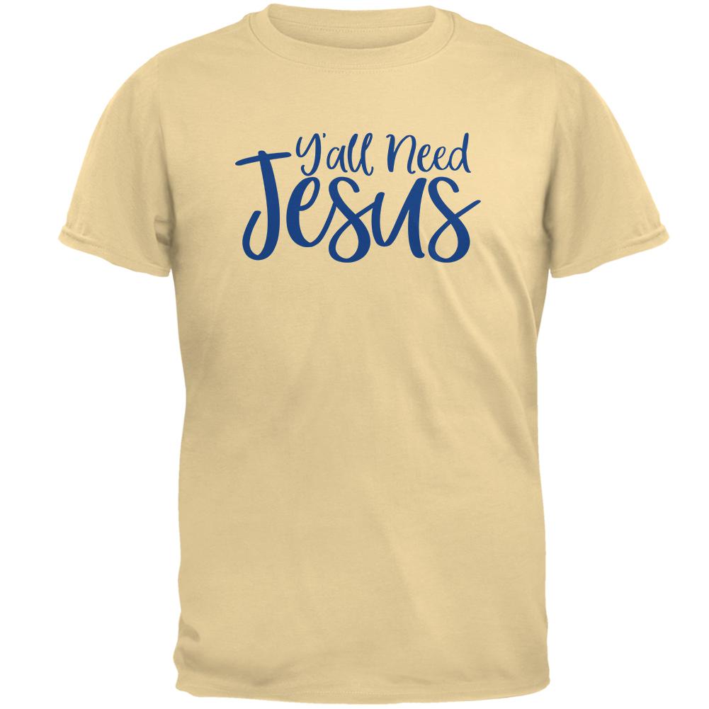 Y'all Need Jesus Mens T Shirt Men's T-Shirts Old Glory 2XL Yellow 