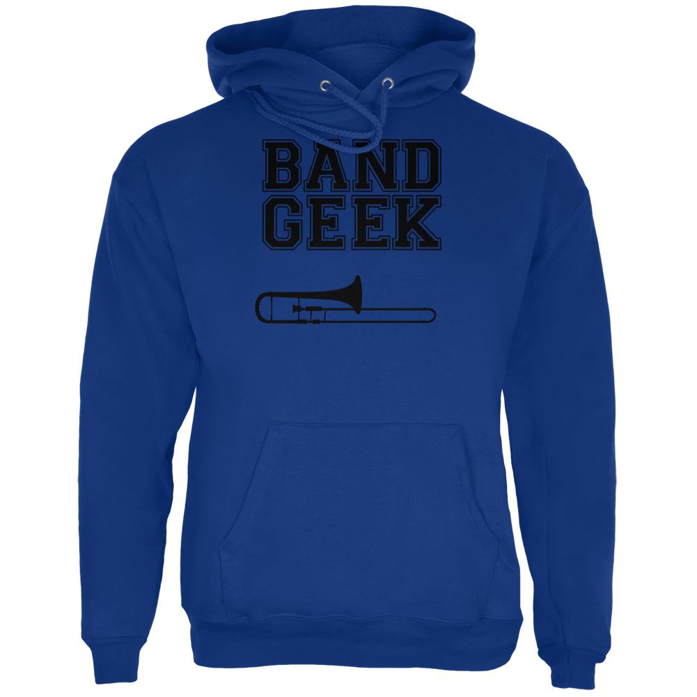 Band Geek Trombone Mens Hoodie Men's Hoodies Old Glory SM Blue 