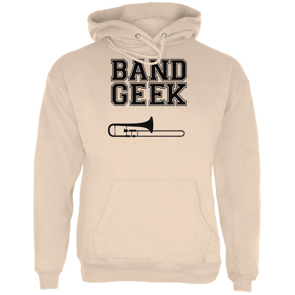 Band Geek Trombone Mens Hoodie Men's Hoodies Old Glory SM Brown 