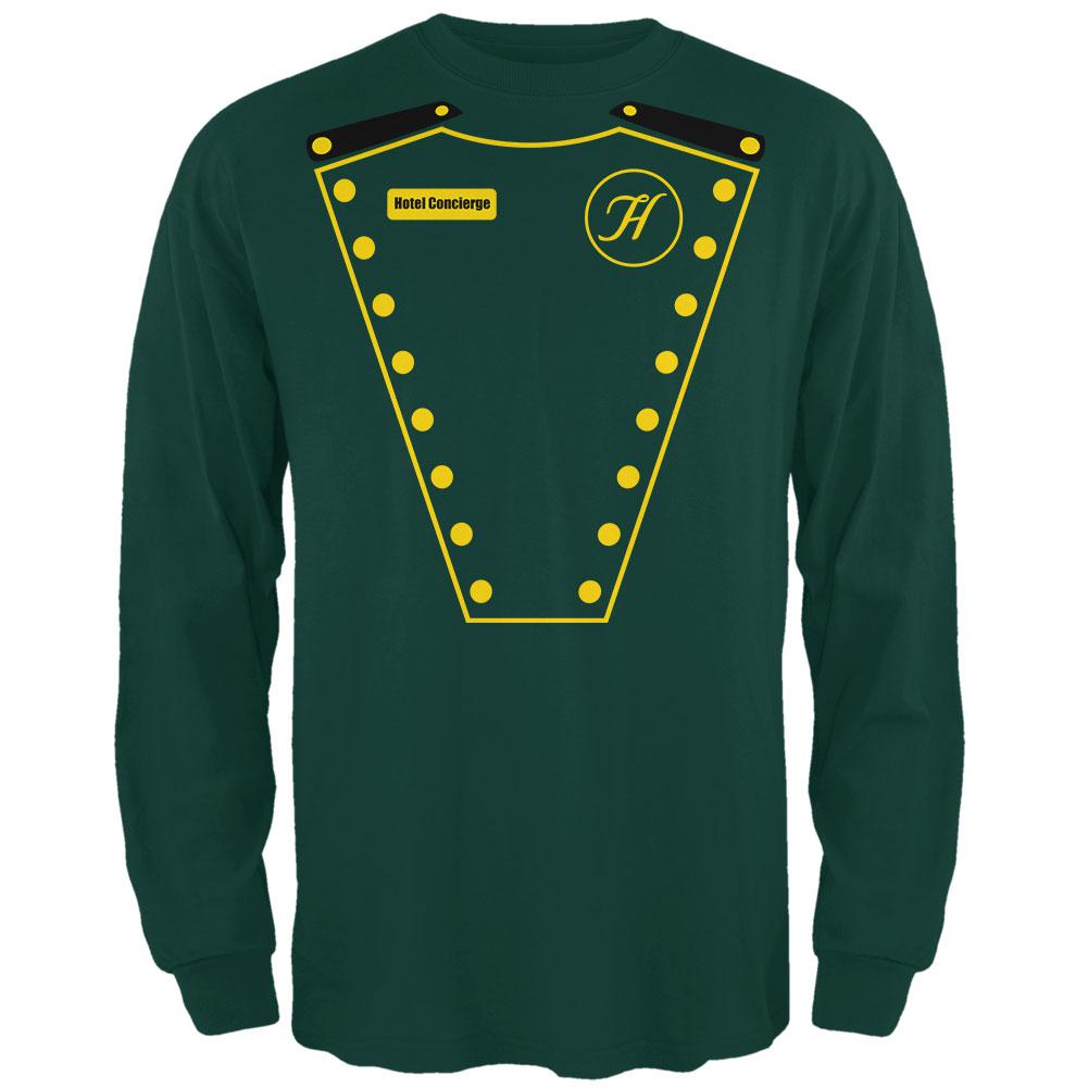 Halloween Hotel Concierge Costume Mens Long Sleeve T Shirt Men's Long Sleeves Old Glory 2XL Green 