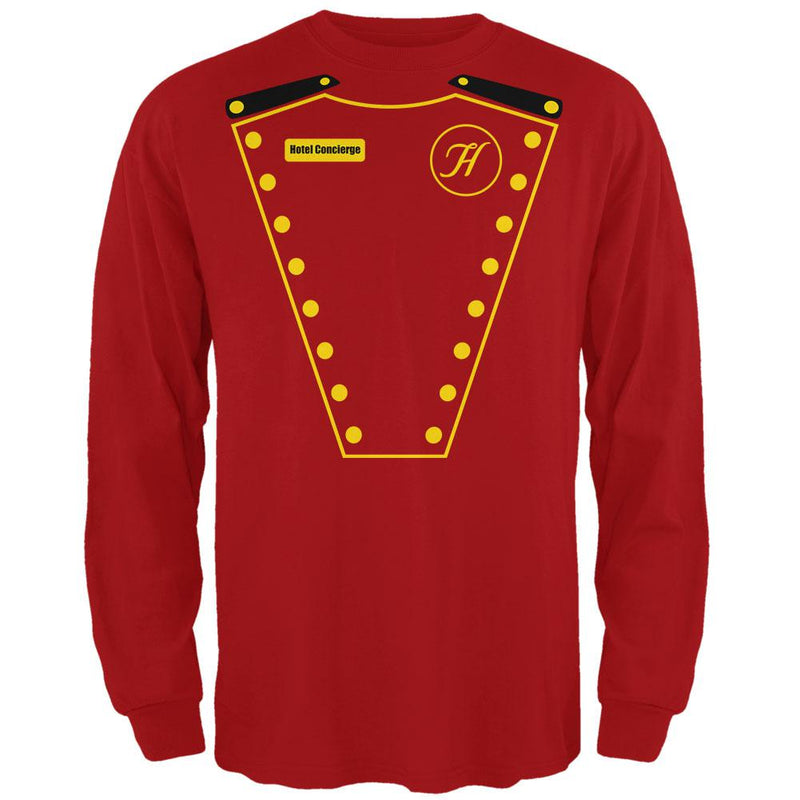 Halloween Hotel Concierge Costume Mens Long Sleeve T Shirt Men's Long Sleeves Old Glory 2XL Red 