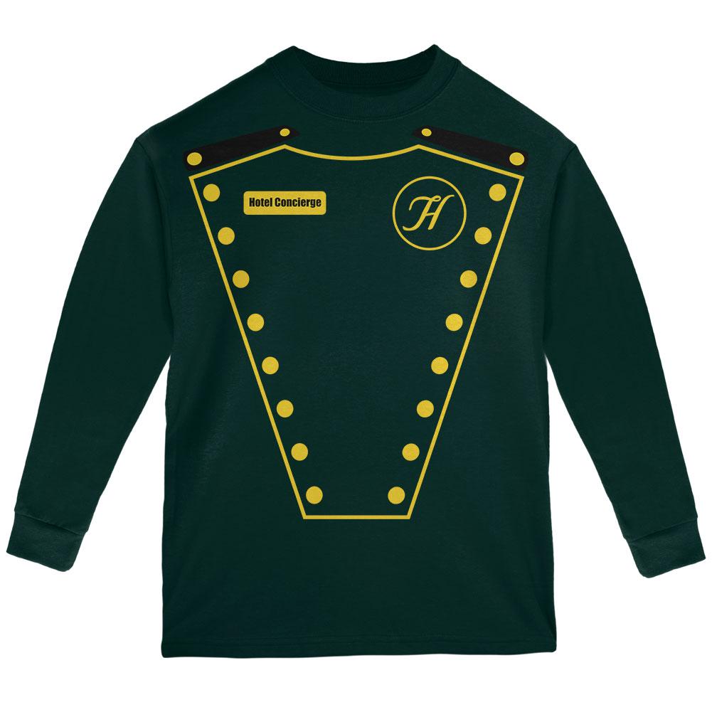 Halloween Hotel Concierge Costume Youth Long Sleeve T Shirt Youth Long Sleeves Old Glory LG Green 