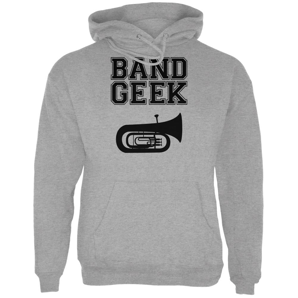 Band Geek Tuba Mens Hoodie Men's Hoodies Old Glory SM Grey 