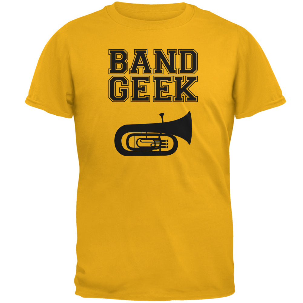 Band Geek Tuba Mens T Shirt Men's T-Shirts Old Glory 2XL Gold 