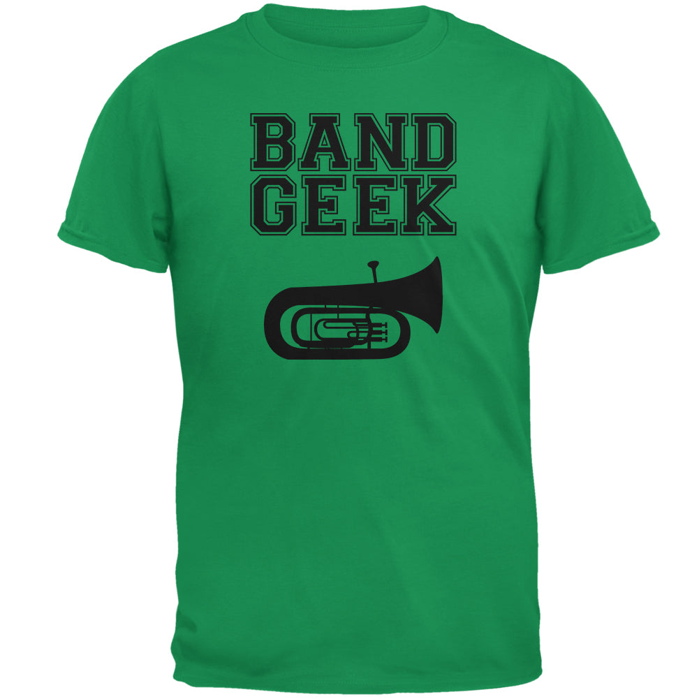 Band Geek Tuba Mens T Shirt Men's T-Shirts Old Glory 2XL Irish Green 