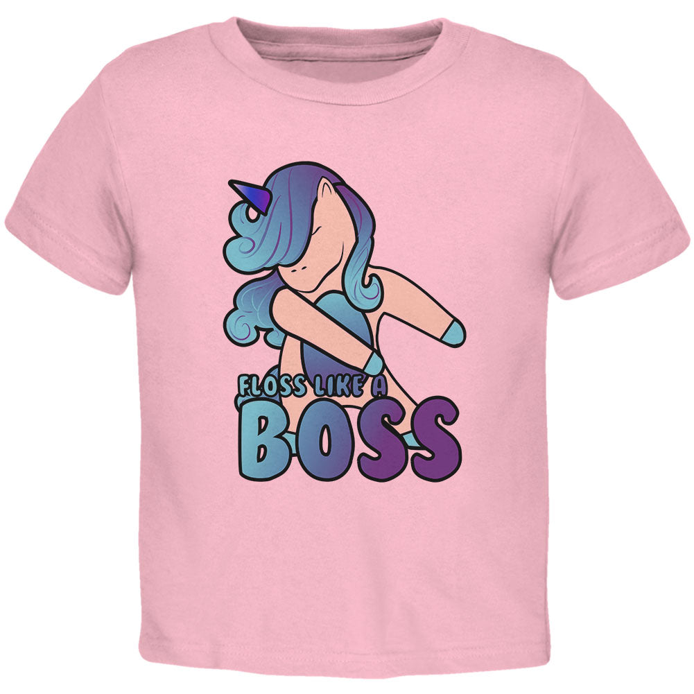 Floss Like A Boss Flossing Unicorn Dance Toddler T Shirt Toddler T-Shirts Old Glory 2T Pink 