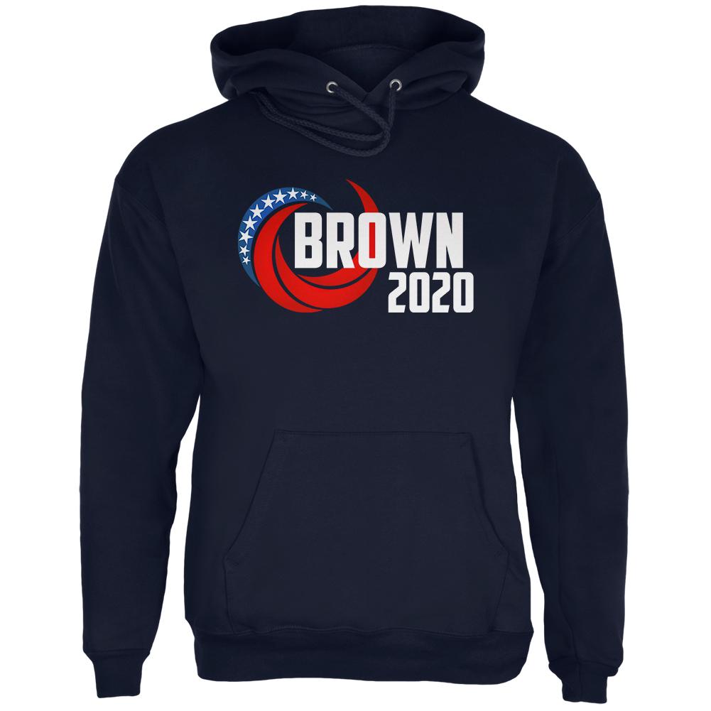 Presidential Election 2020 Jerry Brown Swoosh Mens Hoodie Men's Hoodies Old Glory 2XL Navy 