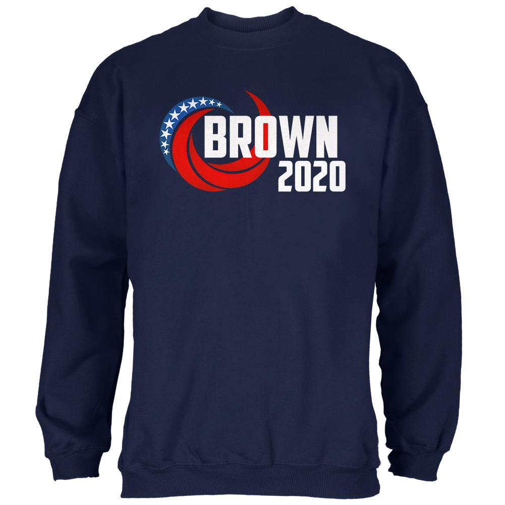 Presidential Election 2020 Jerry Brown Swoosh Mens Sweatshirt Men's Sweatshirts Old Glory 2XL Navy 