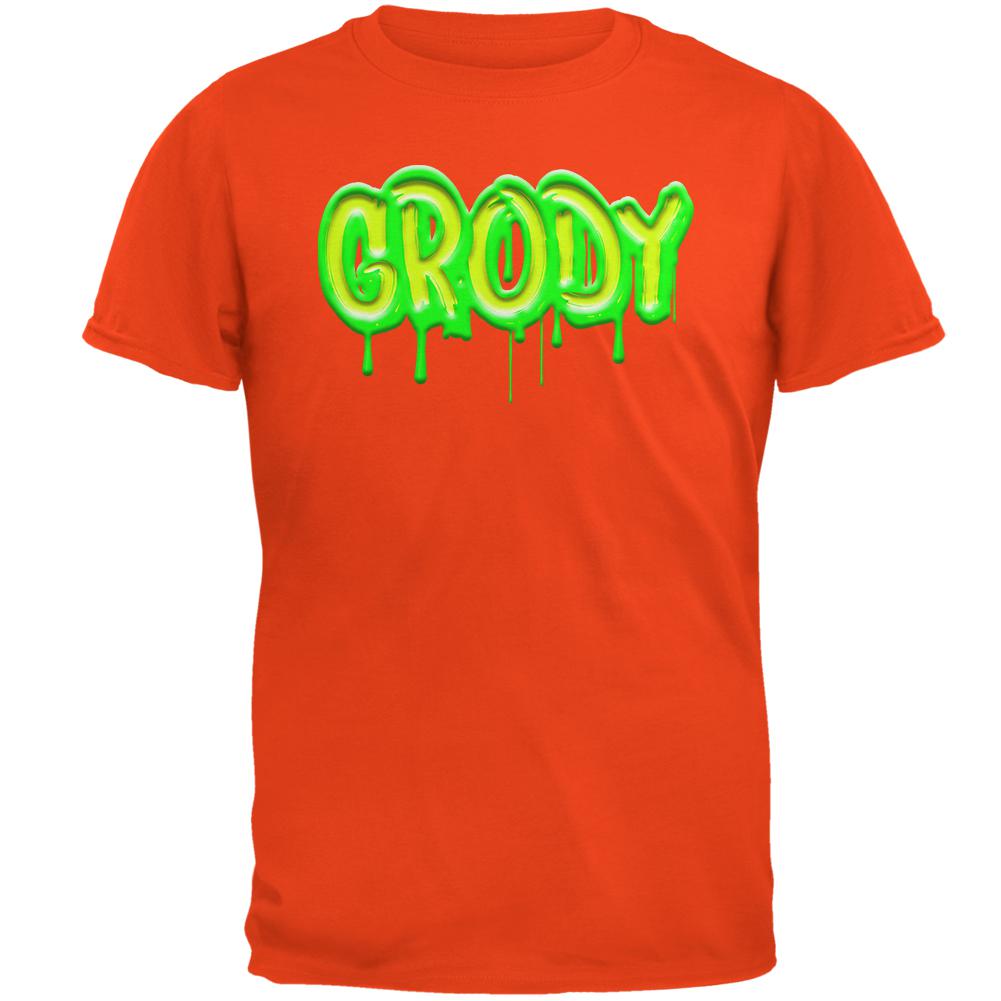 80's Retro Flashback Grody Slime Mens T Shirt Men's T-Shirts Old Glory 2XL Orange 