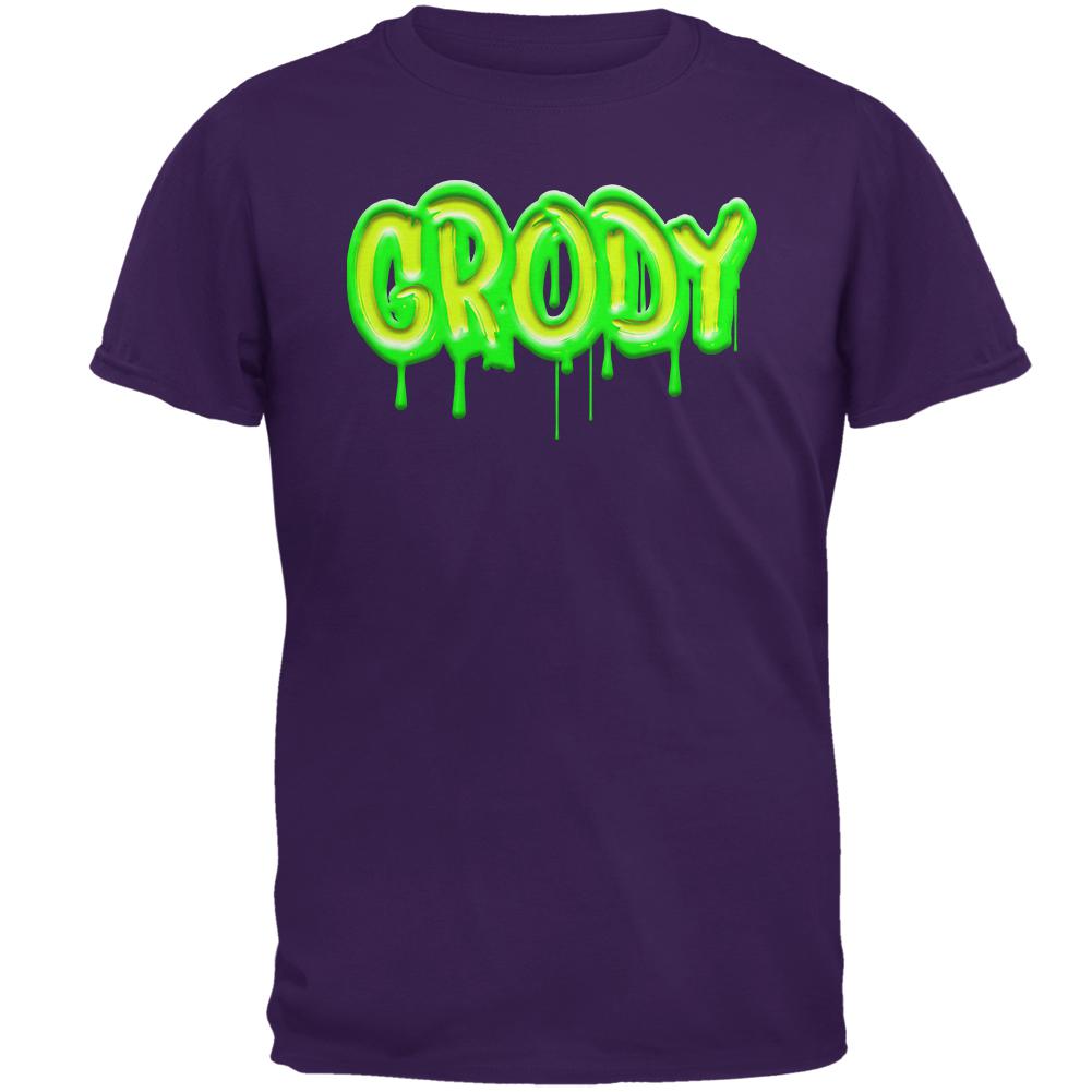 80's Retro Flashback Grody Slime Mens T Shirt Men's T-Shirts Old Glory 2XL Purple 