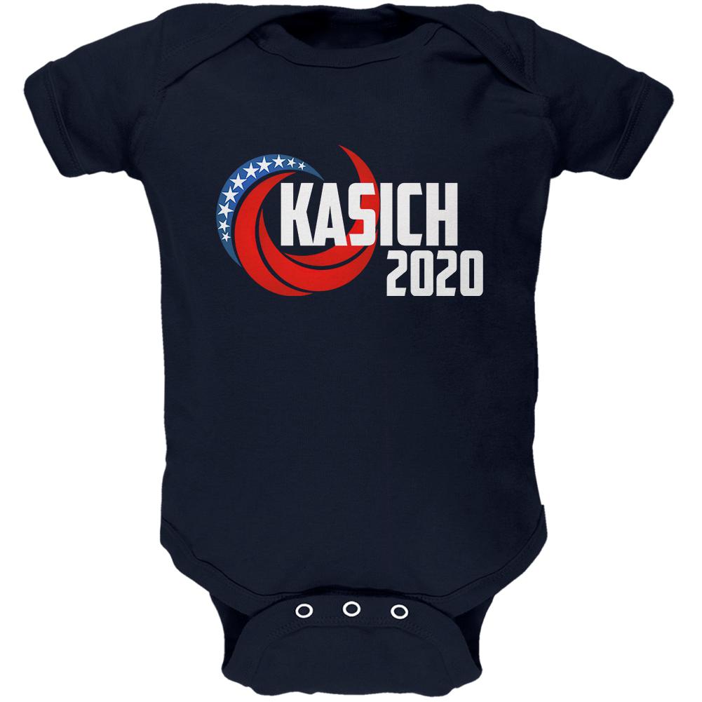 Presidential Election 2020 John Kasich Swoosh Soft Baby One Piece Baby One Piece Old Glory 0-3M Navy 