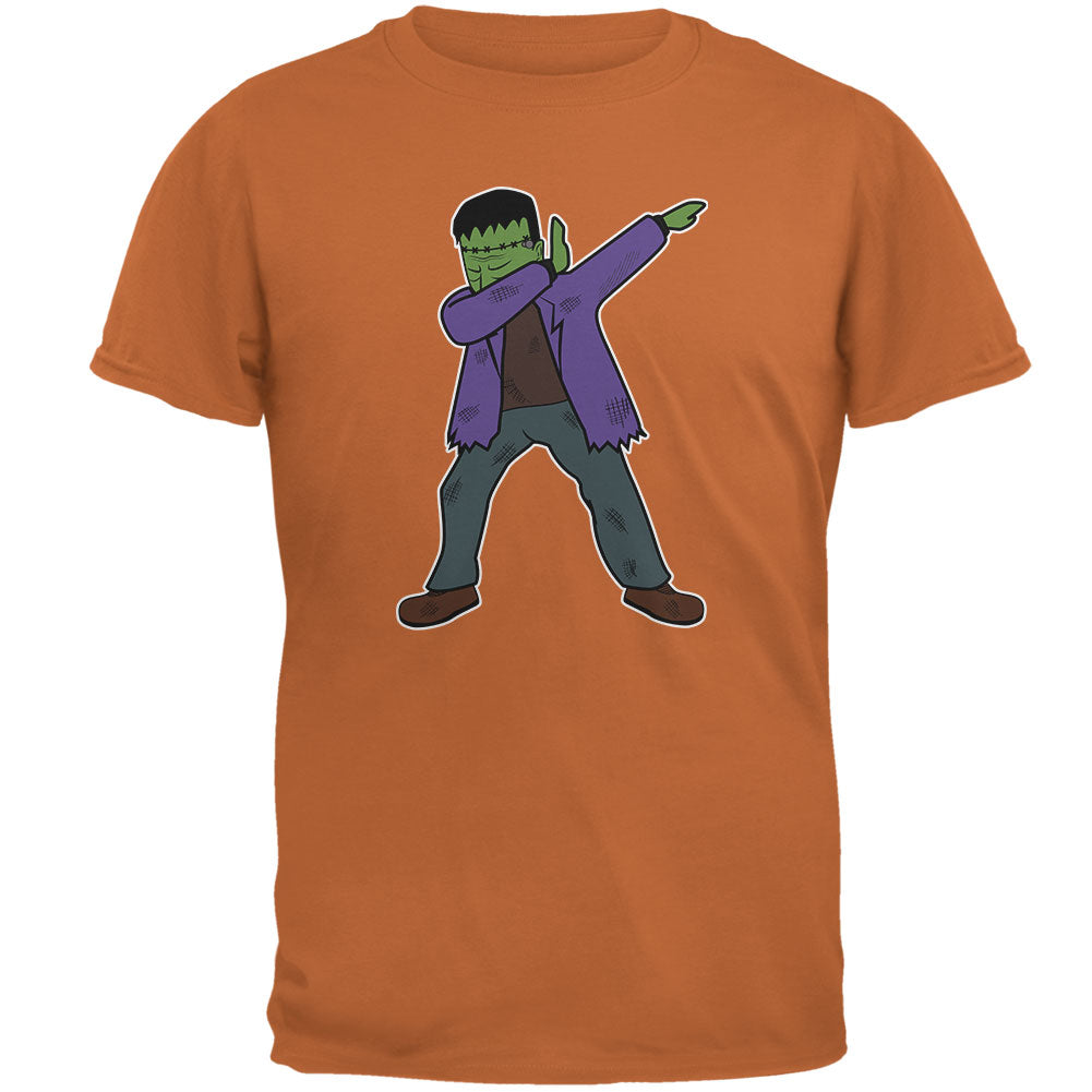 Halloween Dabbing Frankenstein's Monster Mens T Shirt Men's T-Shirts Old Glory 2XL Texas Orange 