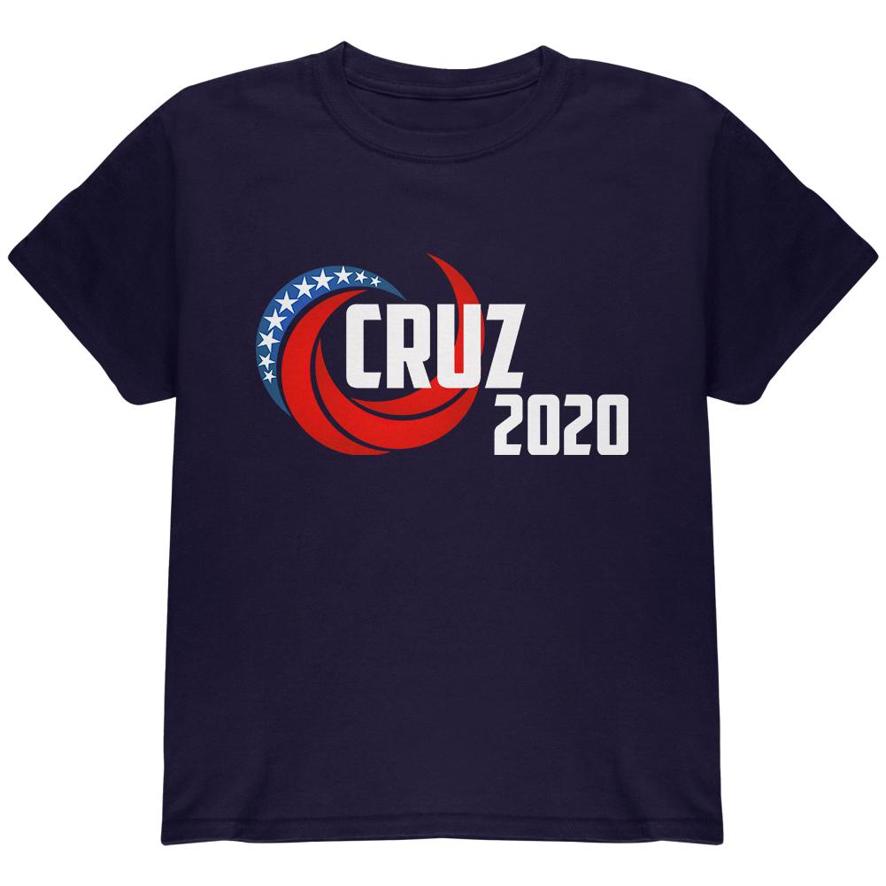 Presidential Election 2020 Ted Cruz Swoosh Youth T Shirt Youth T-Shirts Old Glory LG Navy 