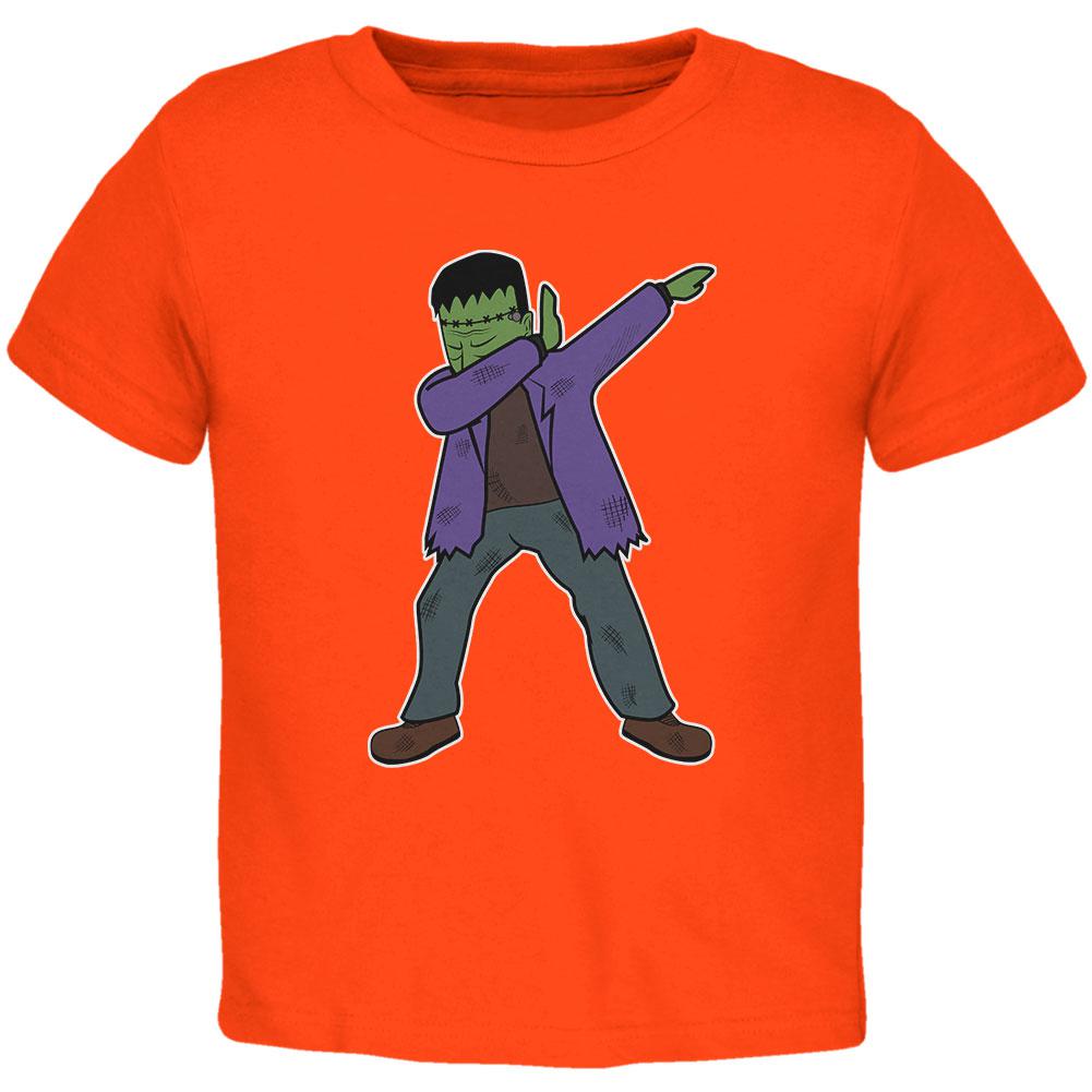 Halloween Dabbing Frankenstein's Monster Toddler T Shirt Toddler T-Shirts Old Glory 2T Orange 