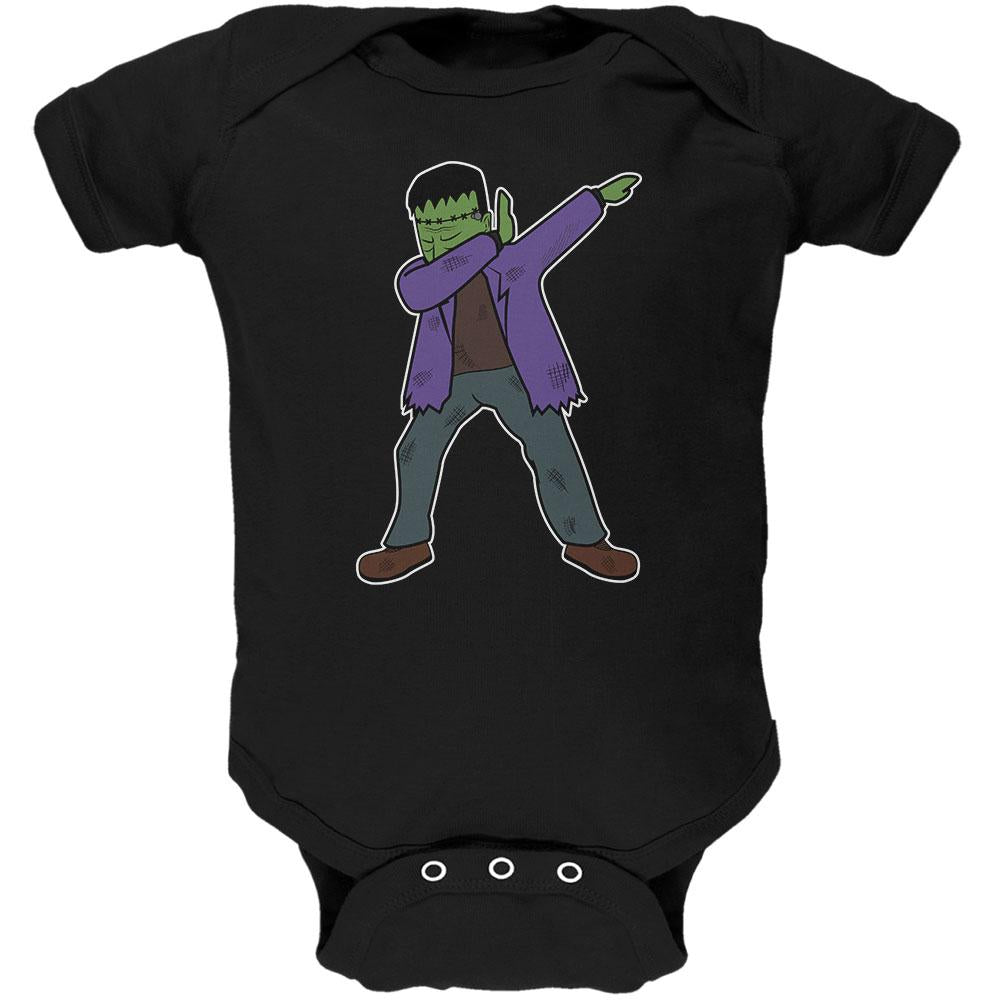 Halloween Dabbing Frankenstein's Monster Soft Baby One Piece Baby One Piece Old Glory 0-3M Black 