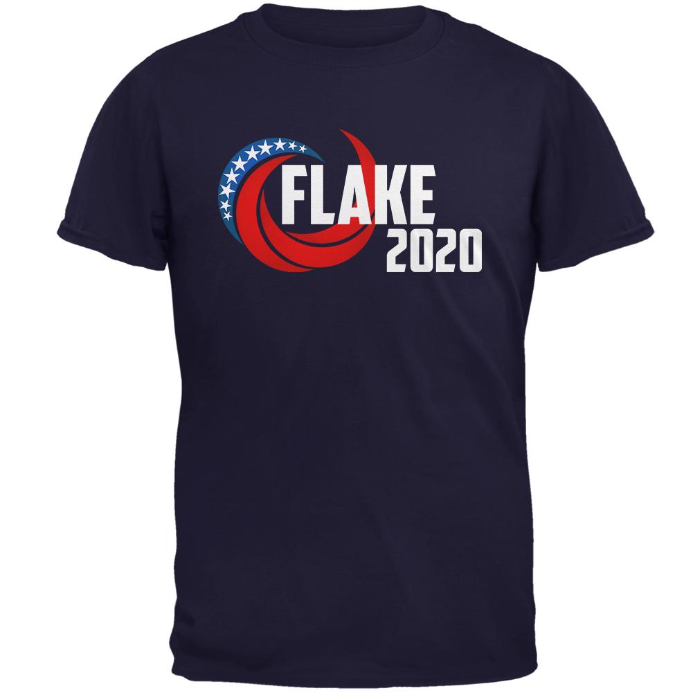 Presidential Election 2020 Jeff Flake Swoosh Mens T Shirt Men's T-Shirts Old Glory 2XL Navy 