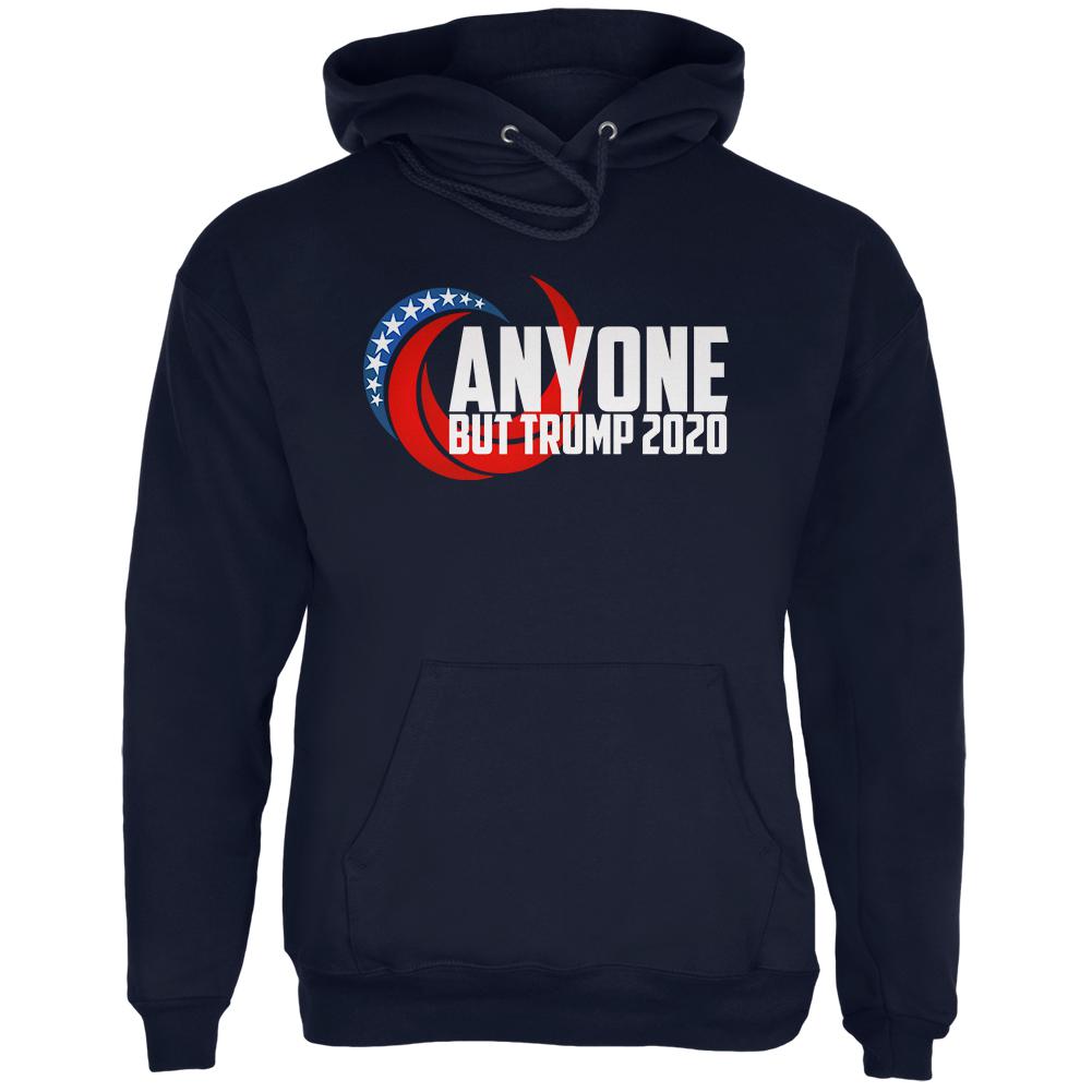 Presidential Election 2020 Anyone But Trump Mens Hoodie Men's Hoodies Old Glory 2XL Navy 