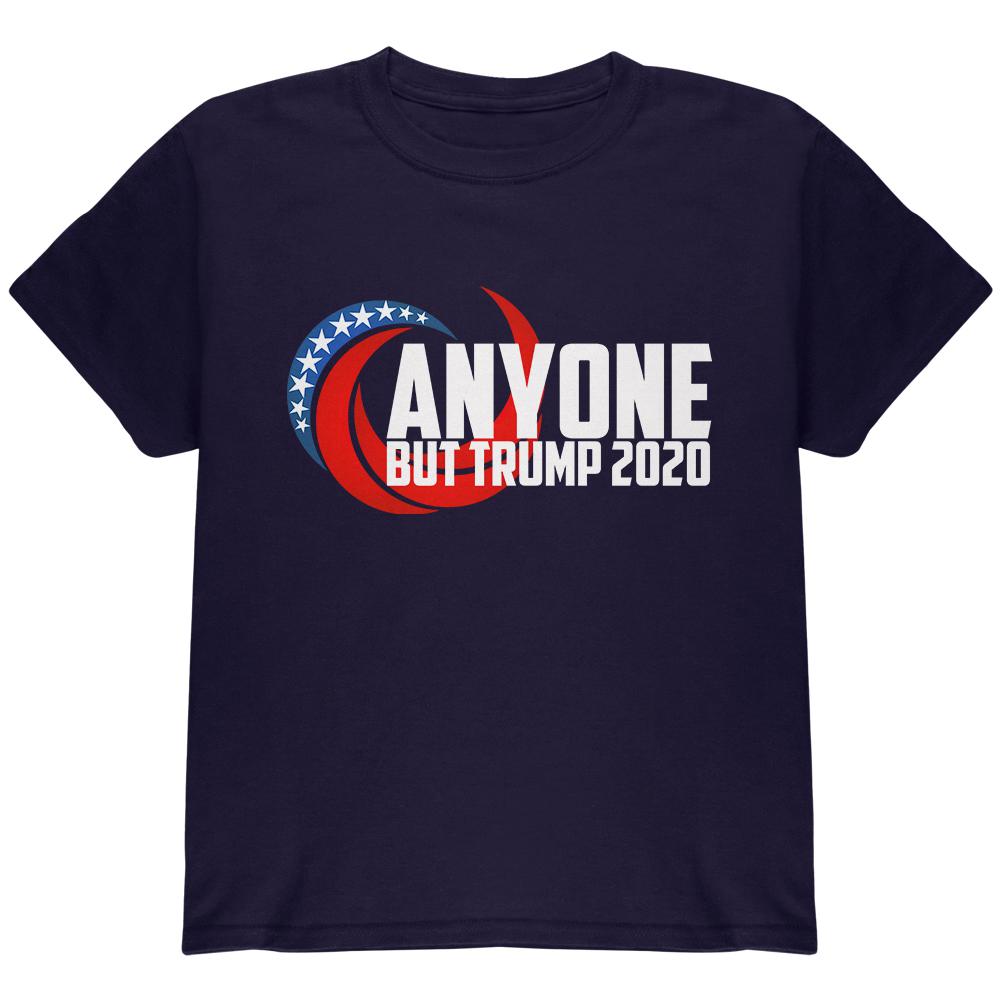 Presidential Election 2020 Anyone But Trump Youth T Shirt Youth T-Shirts Old Glory LG Navy 