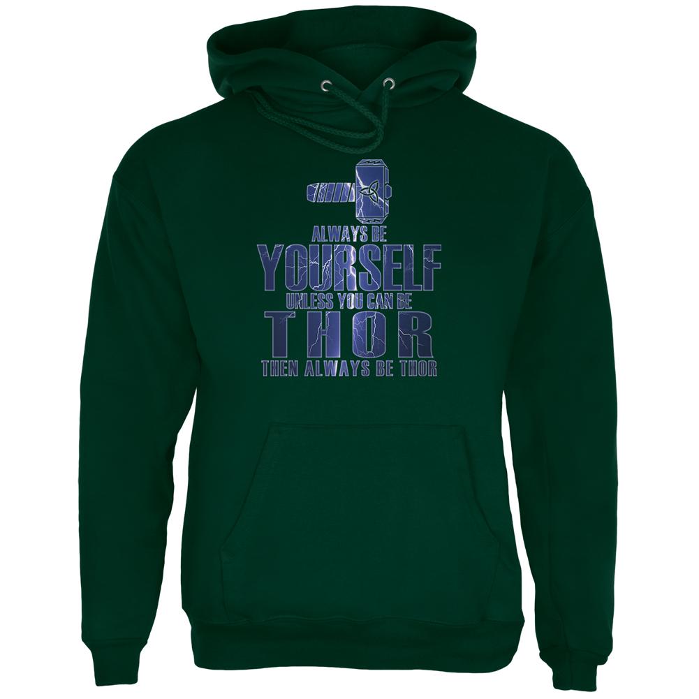 Always Be Yourself Thor Mens Hoodie Men's Hoodies Old Glory 2XL Green 