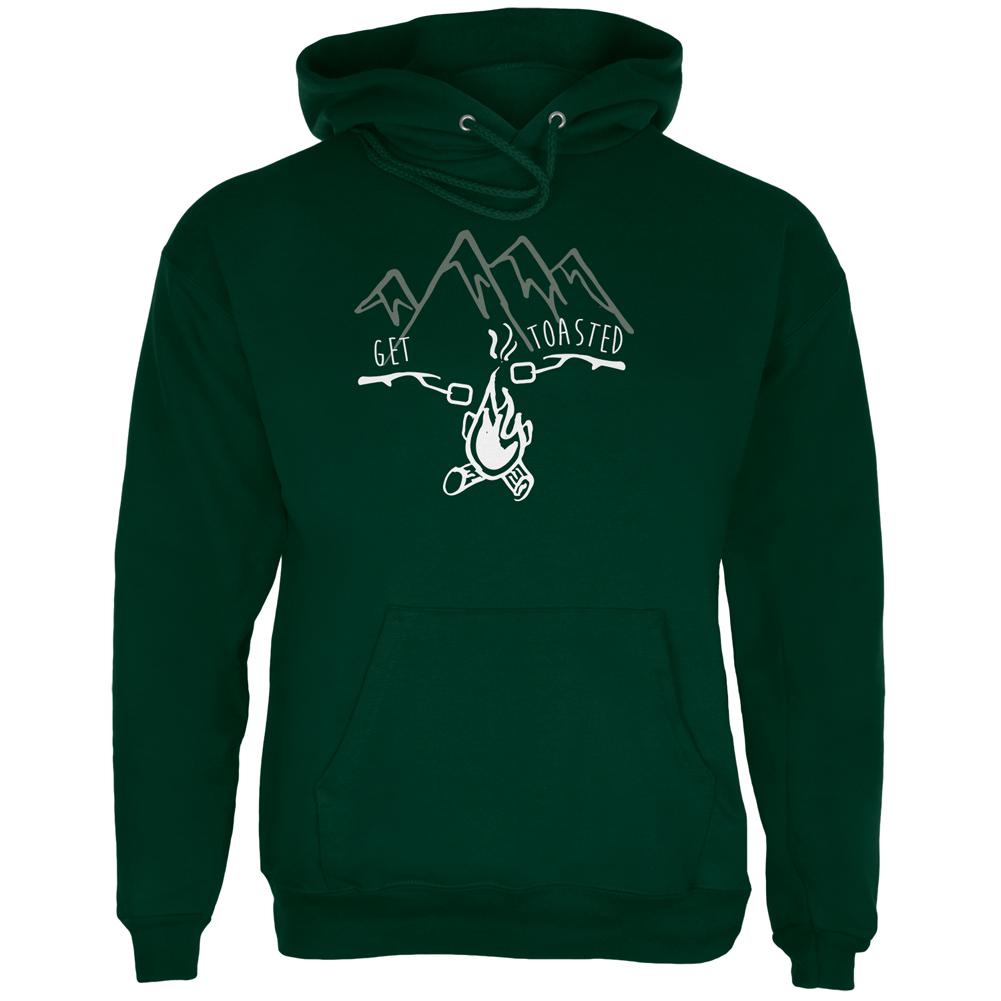 Camping Nature Get Toasted Smores Mens Hoodie Men's Hoodies Old Glory 2XL Green 