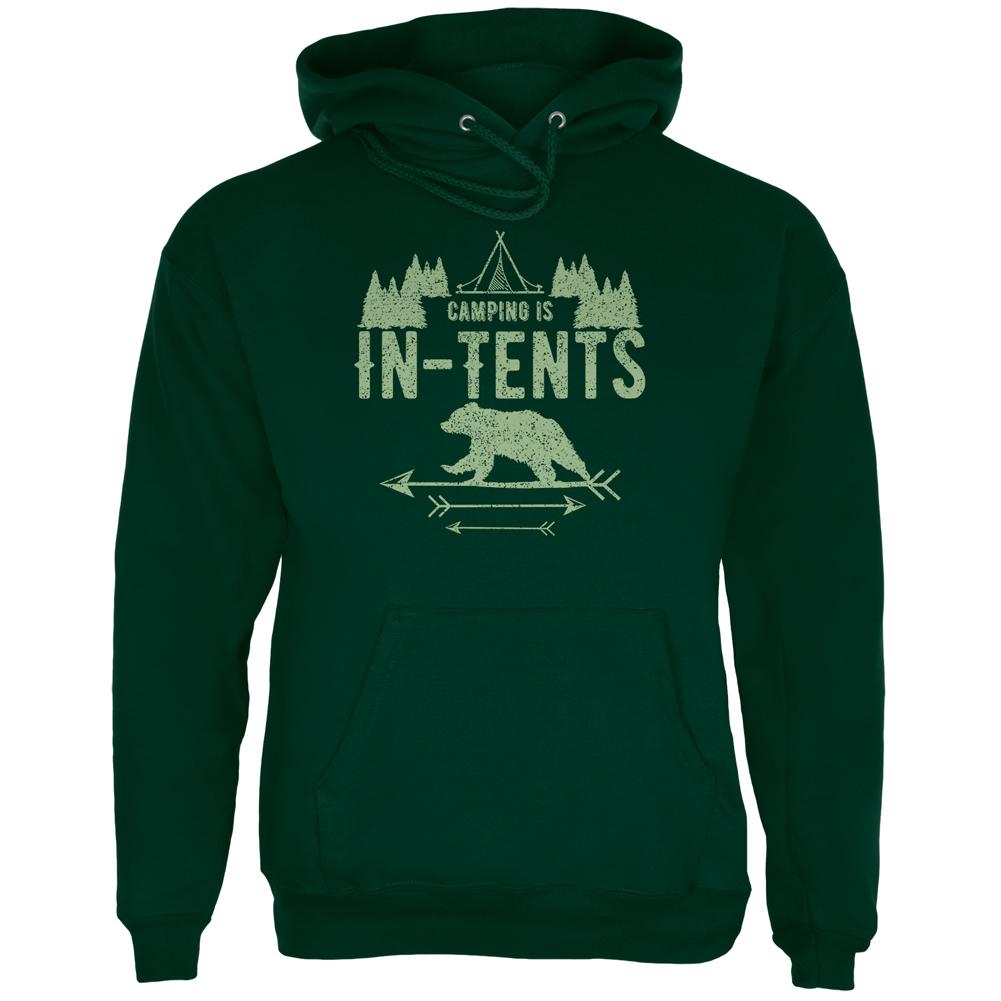 Camping Is In Tents Intense Funny Pun Mens Hoodie Men's Hoodies Old Glory 2XL Green 