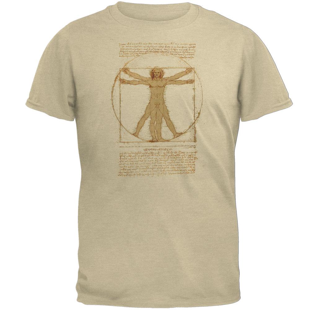 Vitruvian Man Mens T-Shirt Men's T-Shirts Old Glory 2XL White 