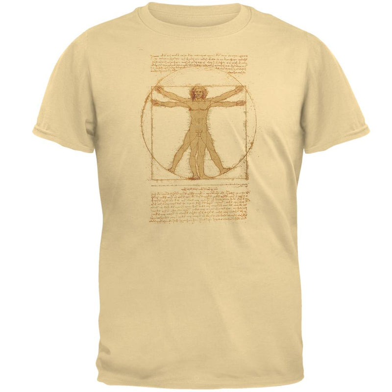 Vitruvian Man Mens T-Shirt Men's T-Shirts Old Glory 2XL Yellow 