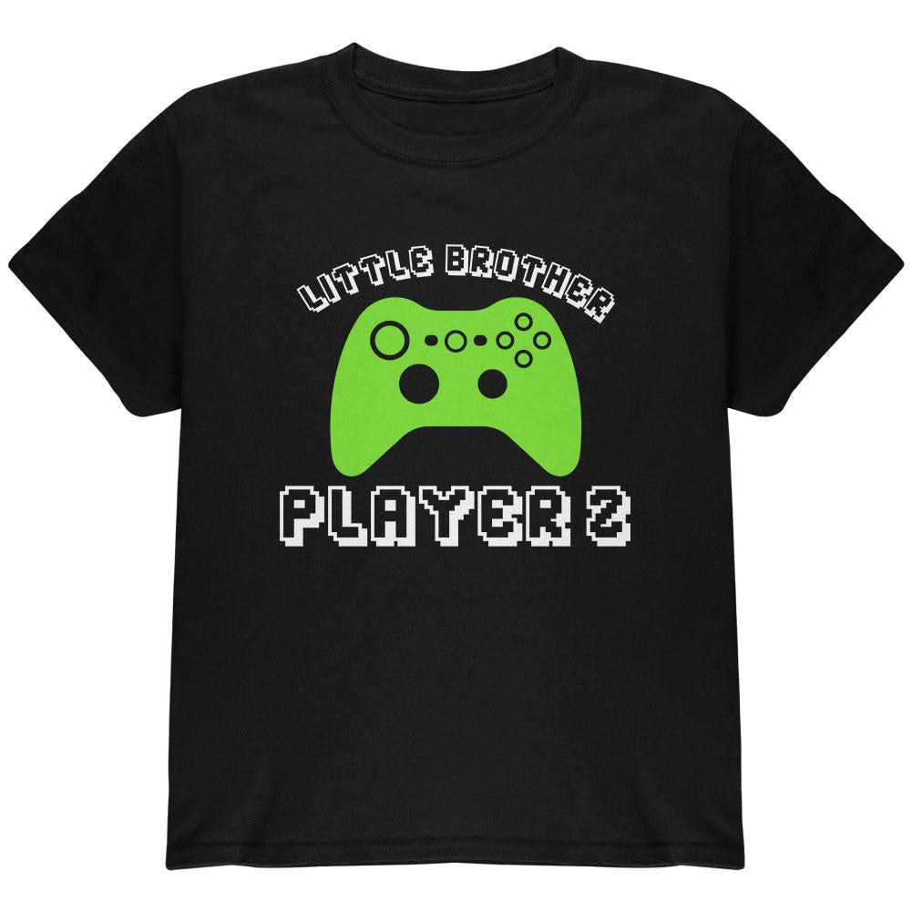 Little Brother Player 2 New Gamer Youth T Shirt Youth T-Shirts Old Glory LG Black 