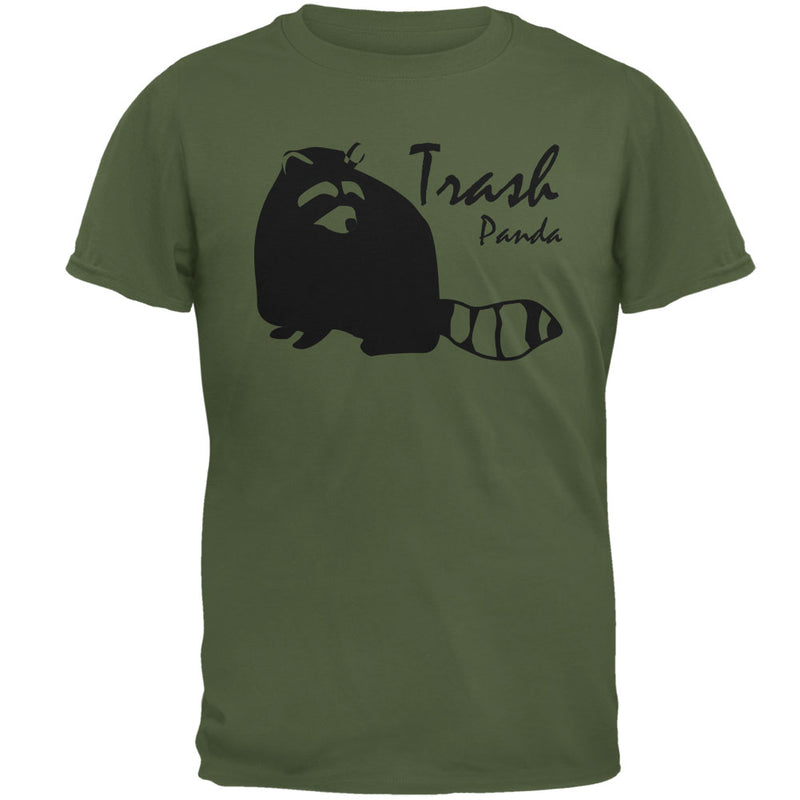 Raccoon Trash Panda Silhouette Mens T Shirt Men's T-Shirts Old Glory 2XL Green 