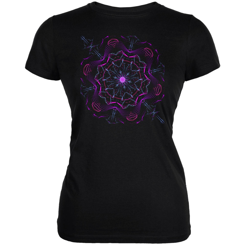 Steam Punk Gear Mandala Juniors Soft T Shirt Junior's T-Shirts global 2XL Black 