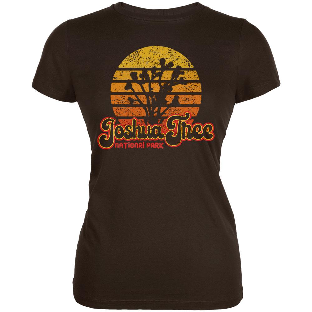 National Park Retro 70s Sunset Joshua Tree Juniors Soft T Shirt Juniors T-Shirts Old Glory 2XL Brown 