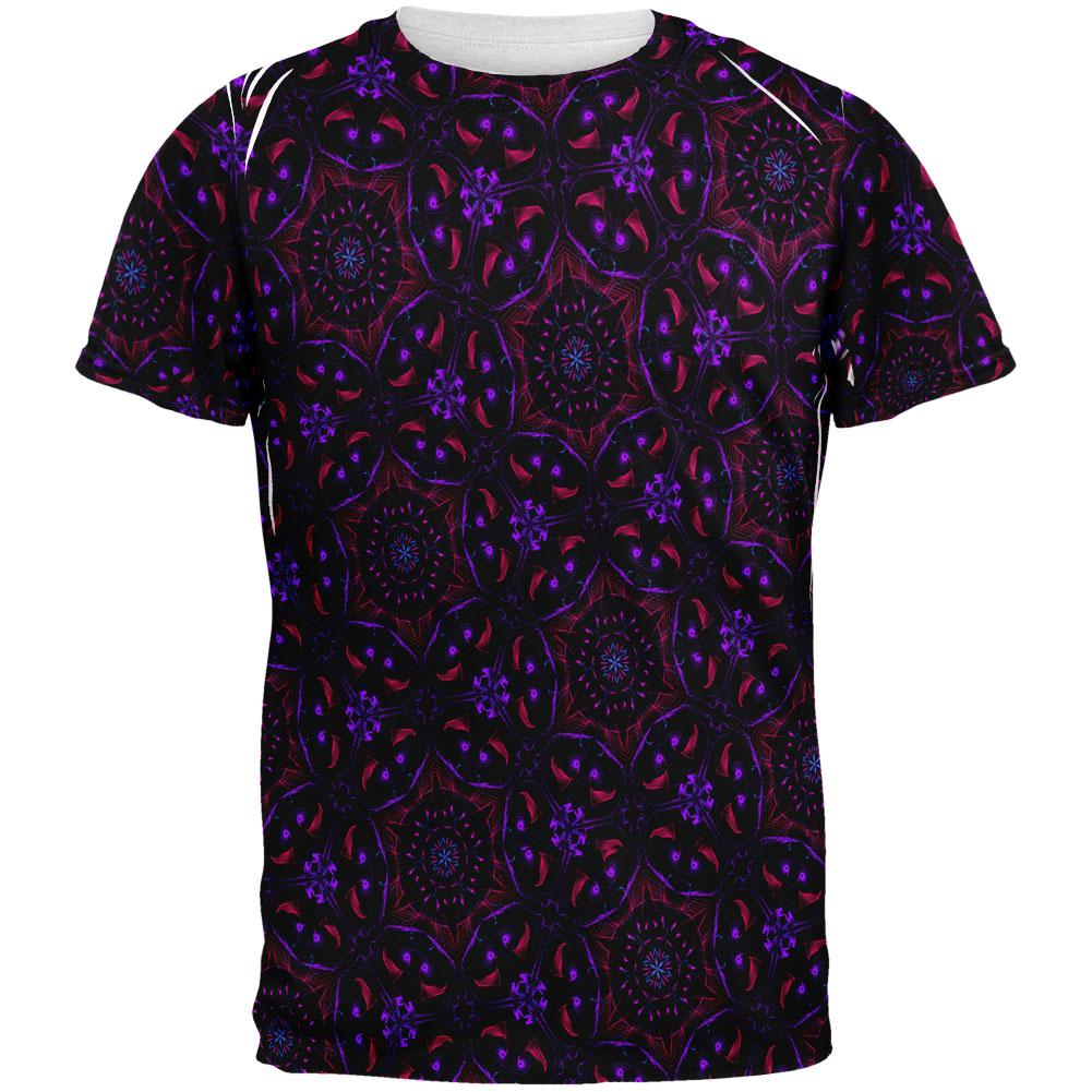 EDM Yogi Trippy Purple Mandala All Over Mens T Shirt Men's T-Shirts Old Glory 2XL Multi 