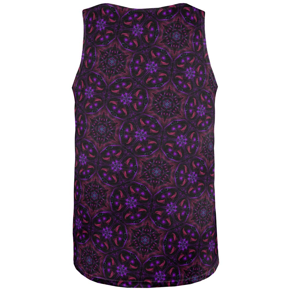 EDM Yogi Trippy Purple Mandala All Over Mens Tank Top Men's Tank Tops Old Glory   