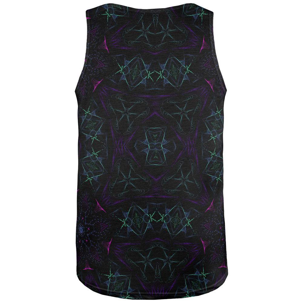 Rock Metal Neon Mandala All Over Mens Tank Top Men's Tank Tops Old Glory   