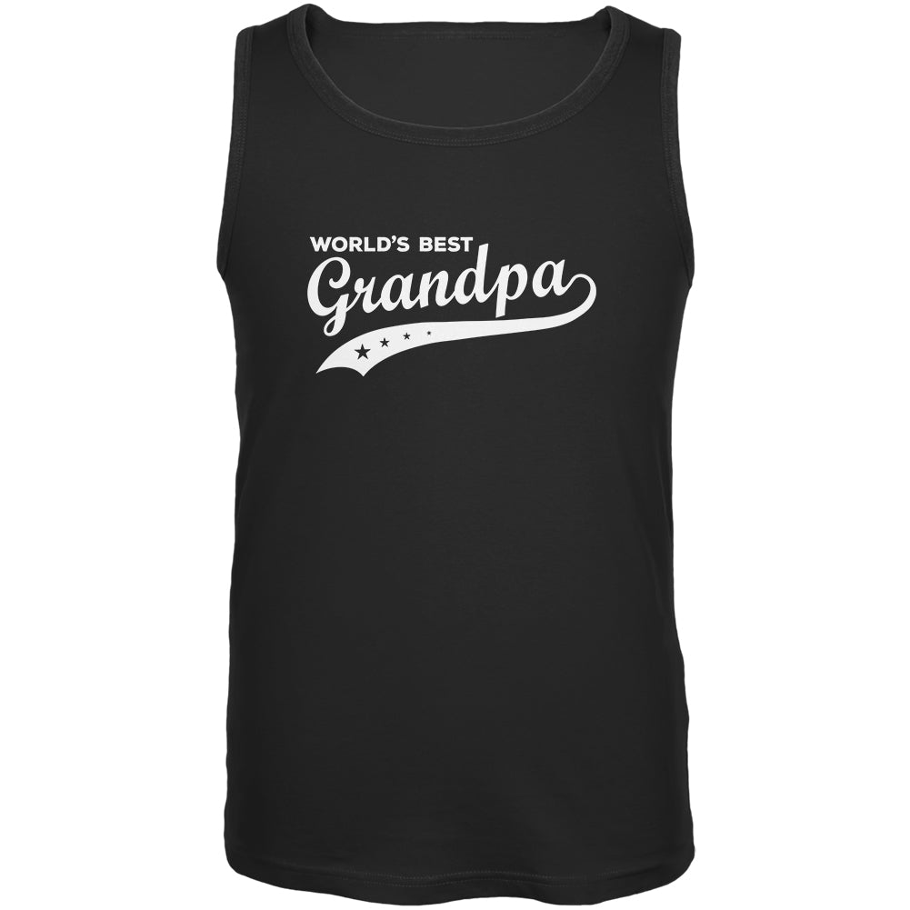 Father's Day World's Best Grandpa Mens Tank Top Men's Tank Tops Father's Day 2XL Black 