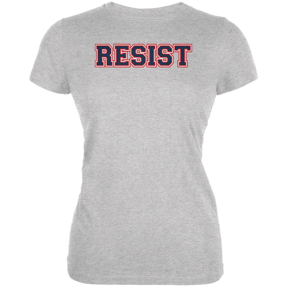 Revolution Resistance Politics Resist Juniors Soft T Shirt Juniors T-Shirts Old Glory 2XL Grey 