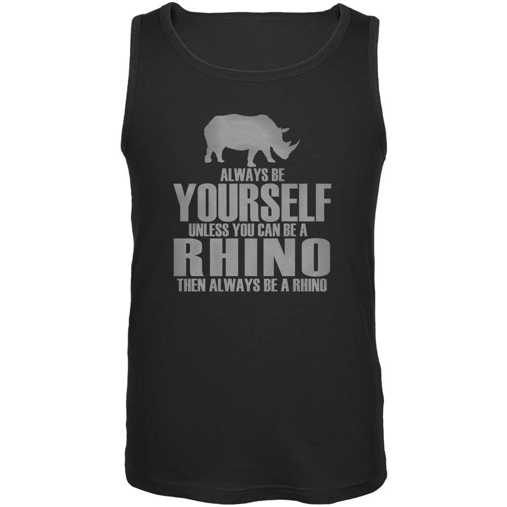 Always Be Yourself Rhino Mens Tank Top Men's Tank Tops Old Glory 2XL Black 