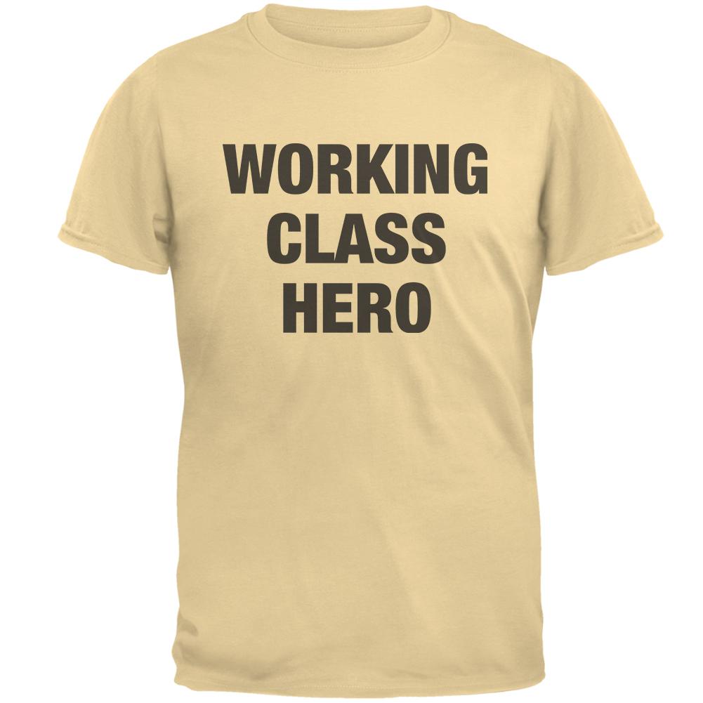 Working Class Hero Inspired By John Lennon Mens T Shirt Men's T-Shirts Old Glory 2XL Yellow 