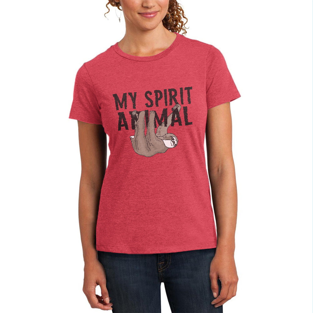 Sloth My Spirit Animal Womens Soft Heather T Shirt Women's T-Shirts Old Glory 2XL Watermelon 