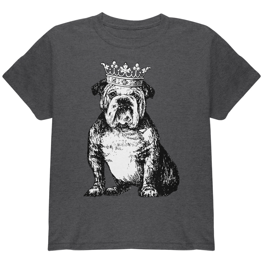 British Bulldog Crown Youth T Shirt Youth T-Shirts Old Glory YLG Dark Heather 